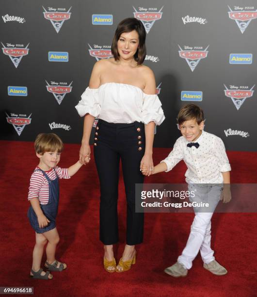 Actress Lindsay Price arrives at the premiere of Disney And Pixar's "Cars 3" at Anaheim Convention Center on June 10, 2017 in Anaheim, California.