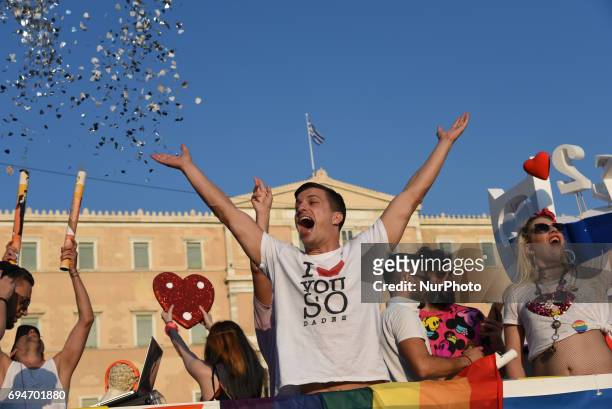 Athens Pride 2017, the annual pride parade of the LGBTQI community of Athens took place at Syntagma Square in Athens on June 10, 2017