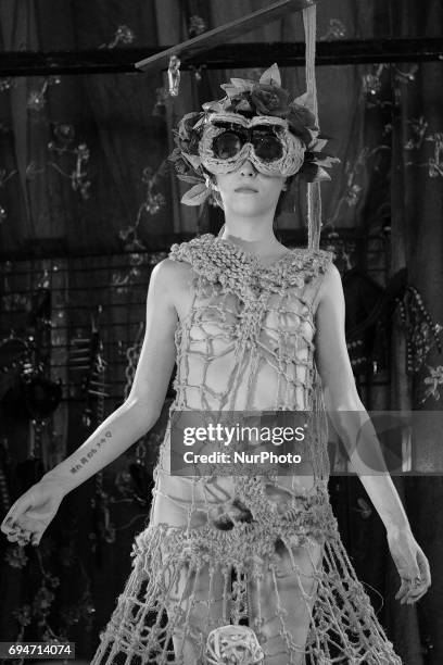 An actress performs at the Madrid Erotic Show during its opening in Madrid, Spain, on 09 June 2017. The Erotic Show arrives for the first time to the...