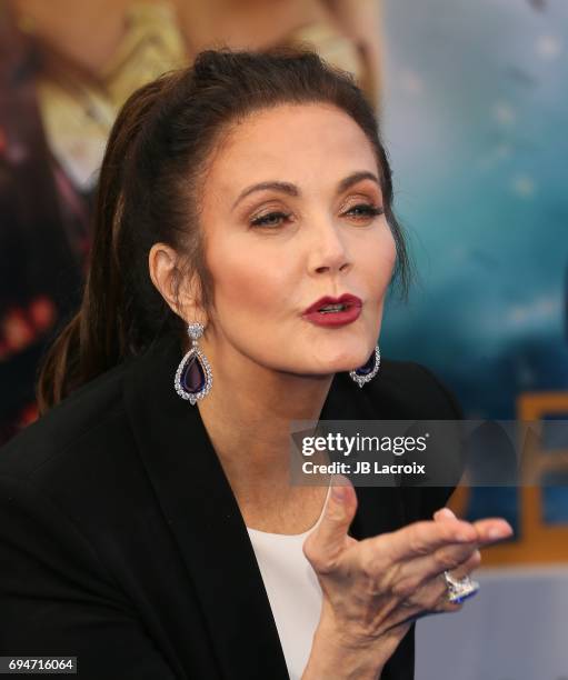 Lynda Carter attends the premiere of Warner Bros. Pictures' 'Wonder Woman' at the Pantages Theatre on May 25, 2017 in Hollywood, California.