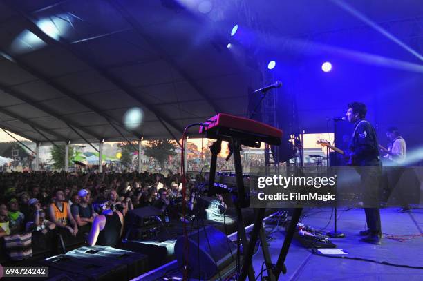 Recording artists Christo Bowman and Ray Libby of Bad Suns perform onstage at That Tent during Day 3 of the 2017 Bonnaroo Arts And Music Festival on...