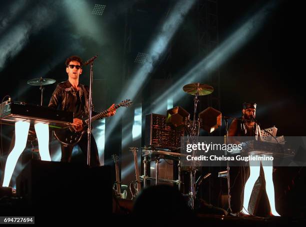 David "Dave 1" Macklovitch and Patrick "P-Thugg" Gemayel of Chromeo perform at the LA Pride Music Festival and Parade 2017 on June 10, 2017 in West...