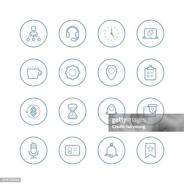 business and office icons - response team stock illustrations
