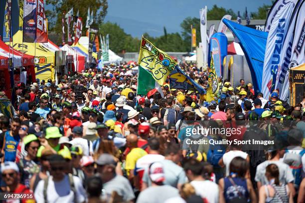 General view over the fan zone during free practice for the MotoGP of Catalunya at Circuit de Catalunya on June 10, 2017 in Montmelo, Spain.