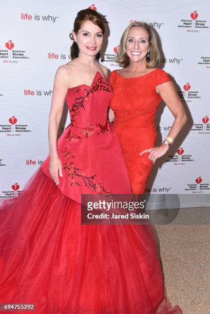 Jean Shafiroff and Lori Mosca attend the 21st Annual Hamptons Heart Ball at Southampton Arts Center on June 10, 2017 in Southampton, New York.