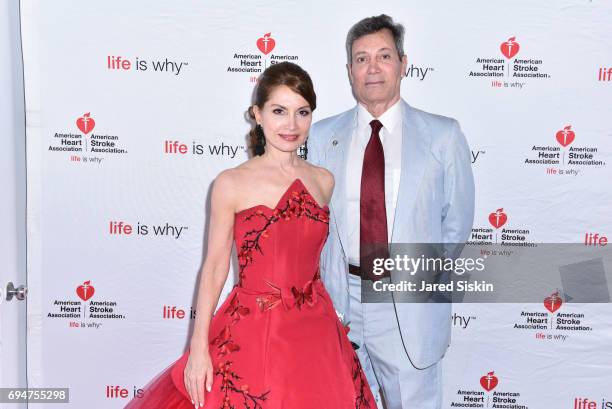 Jean Shafiroff and Matt Rich attend the 21st Annual Hamptons Heart Ball at Southampton Arts Center on June 10, 2017 in Southampton, New York.