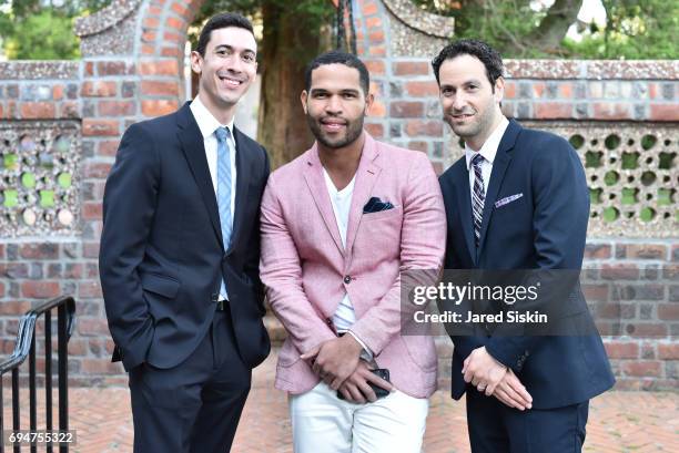 Jared Moses, Shuller Giallard and DJ Martial attend the 21st Annual Hamptons Heart Ball at Southampton Arts Center on June 10, 2017 in Southampton,...