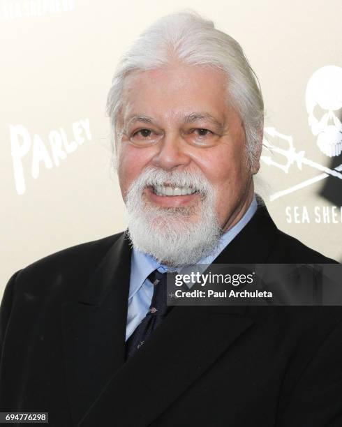 Personality / Captain Paul Watson attends the Sea Shepherd Conservation Society's 40th Anniversary Gala for the oceans at The Montage Hotel of...