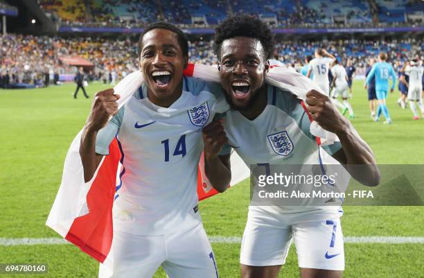 Kyle Walker-Peters and Josh Onomah of England celebrate victoryafter the FIFA U-20 World Cup Korea Republic 2017 Final between Venezuela and England...