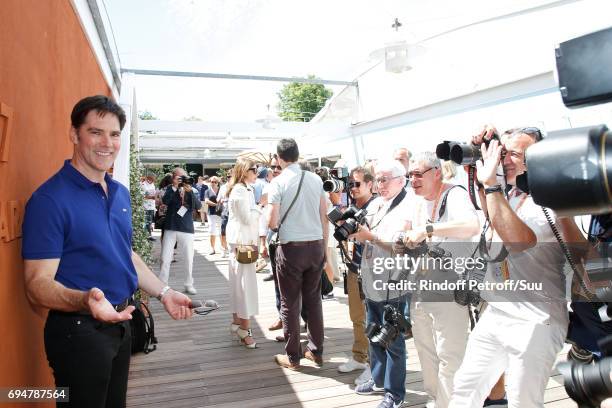 Actor Thomas Gibson attends the Men Final of the 2017 French Tennis Open - Day Fithteen at Roland Garros on June 11, 2017 in Paris, France.