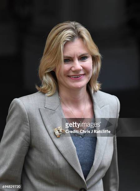 Justine Greening, Secretary of State for Education arrives at 10 Downing Street on June 11, 2017 in London, England. Prime Minister Theresa May...