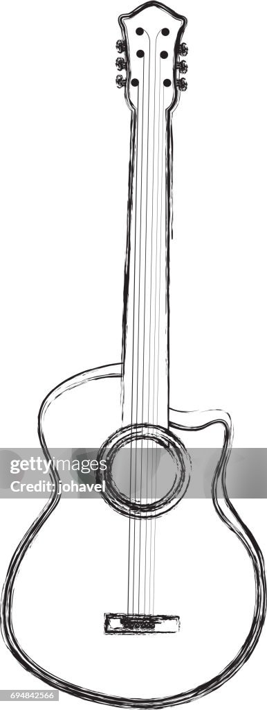 Sketch Draw Guitar Cartoon High-Res Vector Graphic - Getty Images