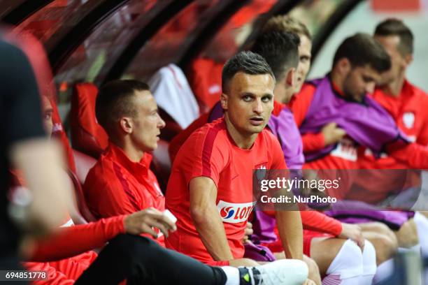 Slawomir Peszko, Jacek Goralski during the FIFA World Cup 2018 qualification football match between Poland and Romania in Warsaw, Poland on June 10,...