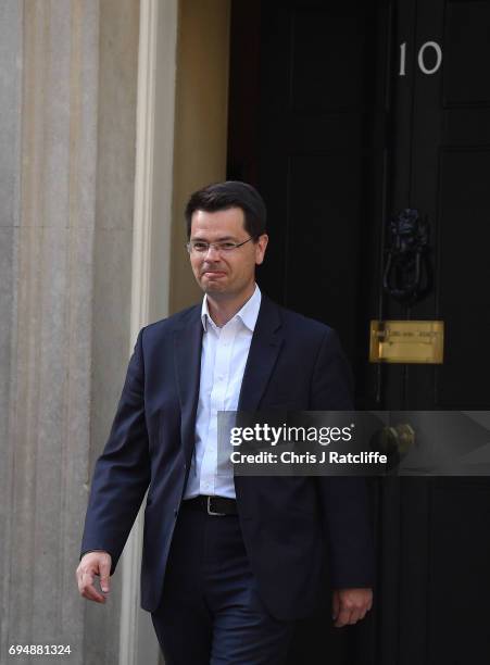James Brokenshire who remains as Northern Ireland Secretary leaves 10 Downing Street on June 11, 2017 in London, England. Prime Minister Theresa May...