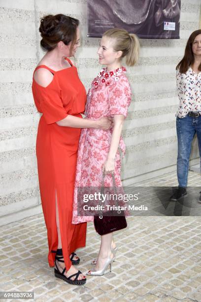 Nora von Waldstaetten and Natalia Woerner attend the Photocall to the Premiere of 'Mata Hari - Tanz mit dem Tod' on June 11, 2017 in Berlin, Germany.