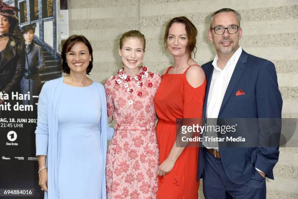 Nora von Waldstaetten, Sandra Maischberger, Natalia Woerner and Kai Christiansen attend the Photocall to the Premiere of 'Mata Hari - Tanz mit dem...