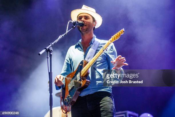 Jonathan Russell of The Head and the Heart performs during the Bonnaroo Music & Arts Festival on June 10, 2017 in Manchester, Tennessee.