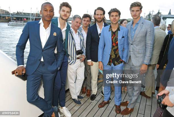 Eric Underwood, Jim Chapman, Jeremy Hackett, Tom Daley, Craig McGinlay, Darren Kennedy and Toby Huntington-Whiteley attend the Henley Royal Regatta...