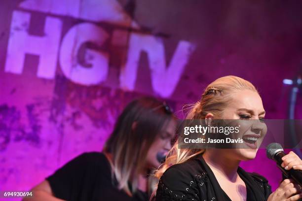 Singer RaeLynn performs onstage at the HGTV Lodge during CMA Music Fest on June 11, 2017 in Nashville, Tennessee.