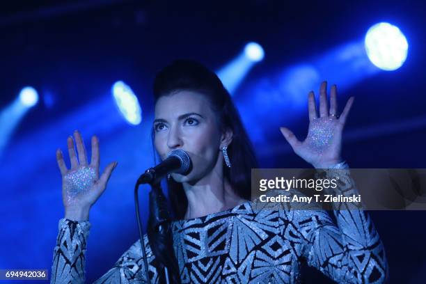 Singer Chrysta Bell performs music from her new album 'We Dissolve' at The Borderline on June 11, 2017 in London, England. The singer, songwriter and...