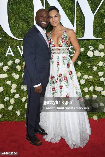 Taye Diggs and Amanza Smith attend the 2017 Tony Awards at Radio City Music Hall on June 11, 2017 in New York City.