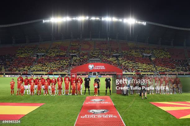Atmosphere during the FIFA 2018 World Cup Qualifier between FYR Macedonia and Spain at Nacional Arena Filip II Makedonski on June 11, 2017 in Skopje,...
