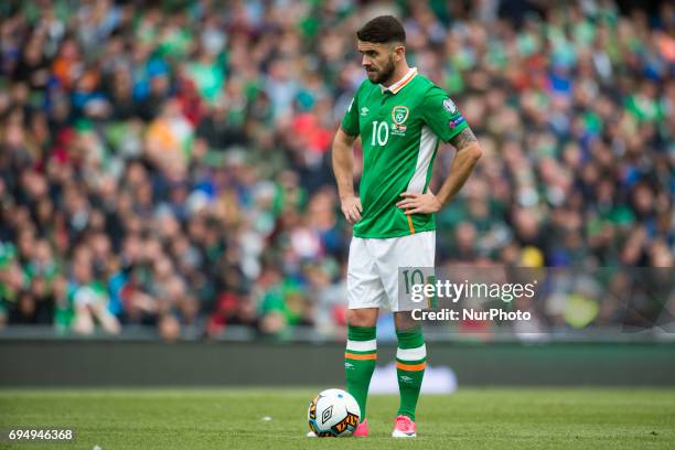 Robbie Brady of Ireland during the FIFA World Cup 2018 Qualifying Round Group D match between Republic of Ireland and Austria at Aviva Stadium in...