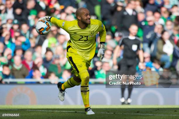 Darren Randolph of Ireland pictured in action during the FIFA World Cup 2018 Qualifying Round Group D match between Republic of Ireland and Austria...