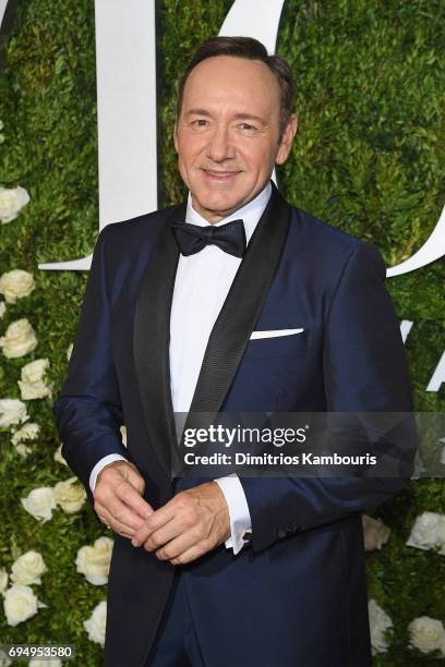 Kevin Spacey attends the 2017 Tony Awards at Radio City Music Hall on June 11, 2017 in New York City.