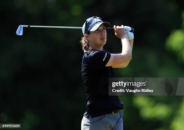 Lindy Duncan of the USA hits her tee shot on the 17th hole during the final round of the Manulife LPGA Classic at Whistle Bear Golf Club on June 11,...