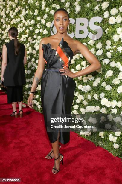 Condola Rashad attends the 2017 Tony Awards at Radio City Music Hall on June 11, 2017 in New York City.