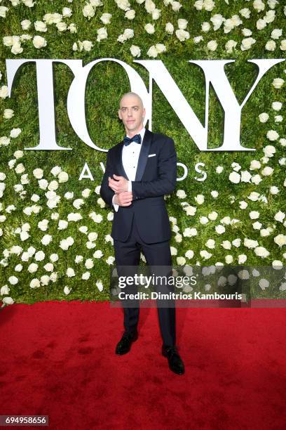 Christian Borle attends the 2017 Tony Awards at Radio City Music Hall on June 11, 2017 in New York City.