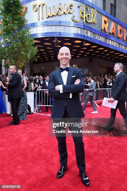 Christian Borle attends the 2017 Tony Awards at Radio City Music Hall on June 11, 2017 in New York City.