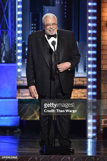 James Earl Jones accepts the Special Tony Award for Lifetime Achievement in the Theatre onstage during the 2017 Tony Awards at Radio City Music Hall...