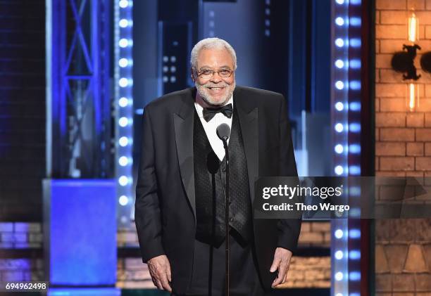 James Earl Jones accepts the Special Tony Award for Lifetime Achievement in the Theatre onstage during the 2017 Tony Awards at Radio City Music Hall...