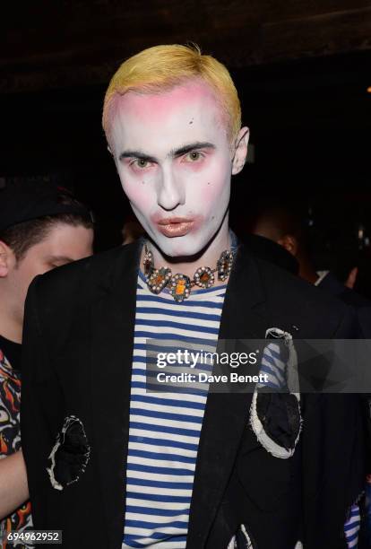 Charles Jeffrey attends the Charles Jeffrey LOVERBOY x 10 Men Magazine LFWM party celebrating the 5th anniversary of London Fashion Week Men's at The...