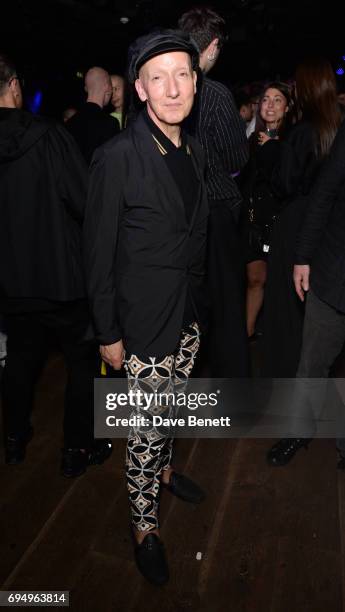 Stephen Jones attends the Charles Jeffrey LOVERBOY x 10 Men Magazine LFWM party celebrating the 5th anniversary of London Fashion Week Men's at The...