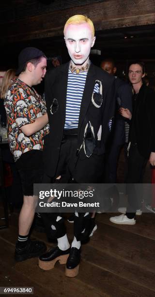 Charles Jeffrey attends the Charles Jeffrey LOVERBOY x 10 Men Magazine LFWM party celebrating the 5th anniversary of London Fashion Week Men's at The...