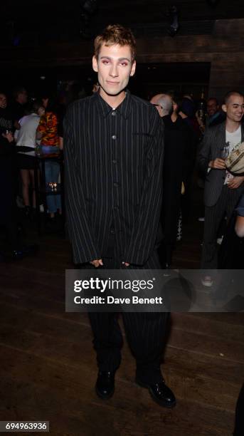 Kyle De'Volle attends the Charles Jeffrey LOVERBOY x 10 Men Magazine LFWM party celebrating the 5th anniversary of London Fashion Week Men's at The...