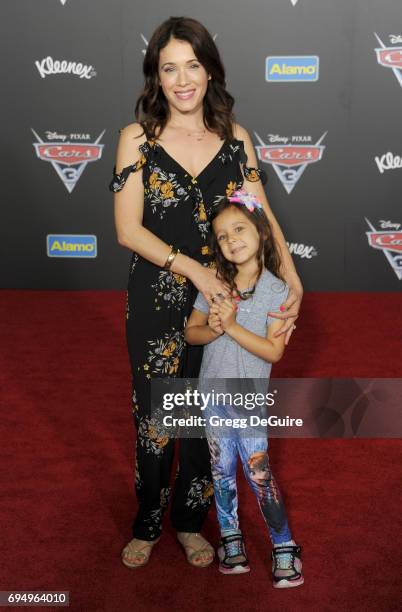 Actress Marla Sokoloff and daughter Elliotte Anne Puro arrive at the premiere of Disney And Pixar's "Cars 3" at Anaheim Convention Center on June 10,...