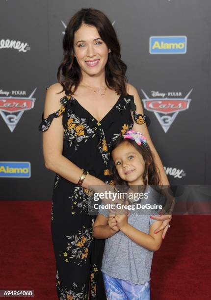 Actress Marla Sokoloff and daughter Elliotte Anne Puro arrive at the premiere of Disney And Pixar's "Cars 3" at Anaheim Convention Center on June 10,...