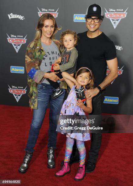 Jaime Camil, wife Heidi Balvanera, daughter Elena Camil and son Jaime III Camil arrive at the premiere of Disney And Pixar's "Cars 3" at Anaheim...