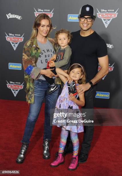 Jaime Camil, wife Heidi Balvanera, daughter Elena Camil and son Jaime III Camil arrive at the premiere of Disney And Pixar's "Cars 3" at Anaheim...