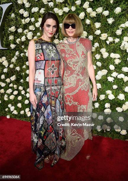 Bee Shaffer and Anna Wintour attend the 2017 Tony Awards at Radio City Music Hall on June 11, 2017 in New York City.