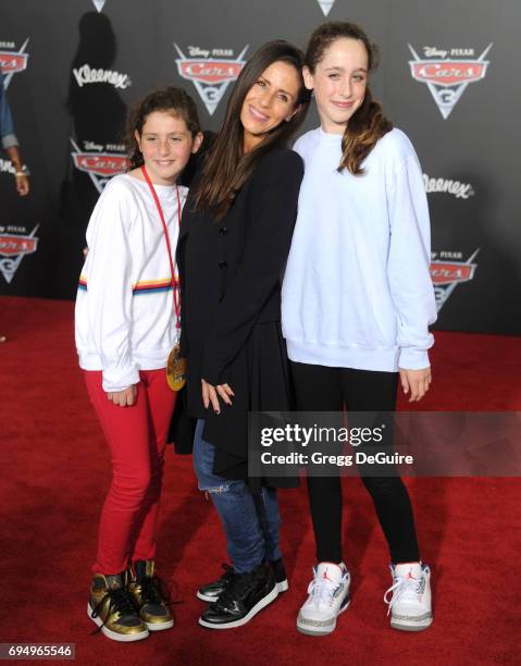 Soleil Moon Frye, daughters Jagger Joseph Blue Goldberg and Poet Sienna Rose Goldberg arrive at the premiere of Disney And Pixar's "Cars 3" at...