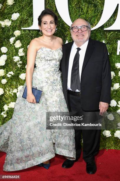 Lucy DeVito and Danny DeVito attend the 2017 Tony Awards at Radio City Music Hall on June 11, 2017 in New York City.