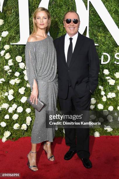 Model Carolyn Murphy and Michael Kors attend the 2017 Tony Awards at Radio City Music Hall on June 11, 2017 in New York City.