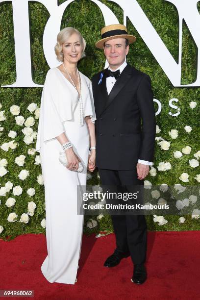 Susan Lyons and Jefferson Mays attend the 2017 Tony Awards at Radio City Music Hall on June 11, 2017 in New York City.