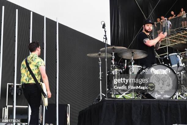 Recording artists Mike Kerr and Ben Thatcher of Royal Blood perform onstage at What Stage during Day 4 of the 2017 Bonnaroo Arts And Music Festival...