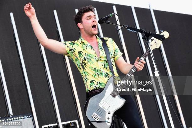 Recording artist Mike Kerr of Royal Blood performs onstage at What Stage during Day 4 of the 2017 Bonnaroo Arts And Music Festival on June 11, 2017...